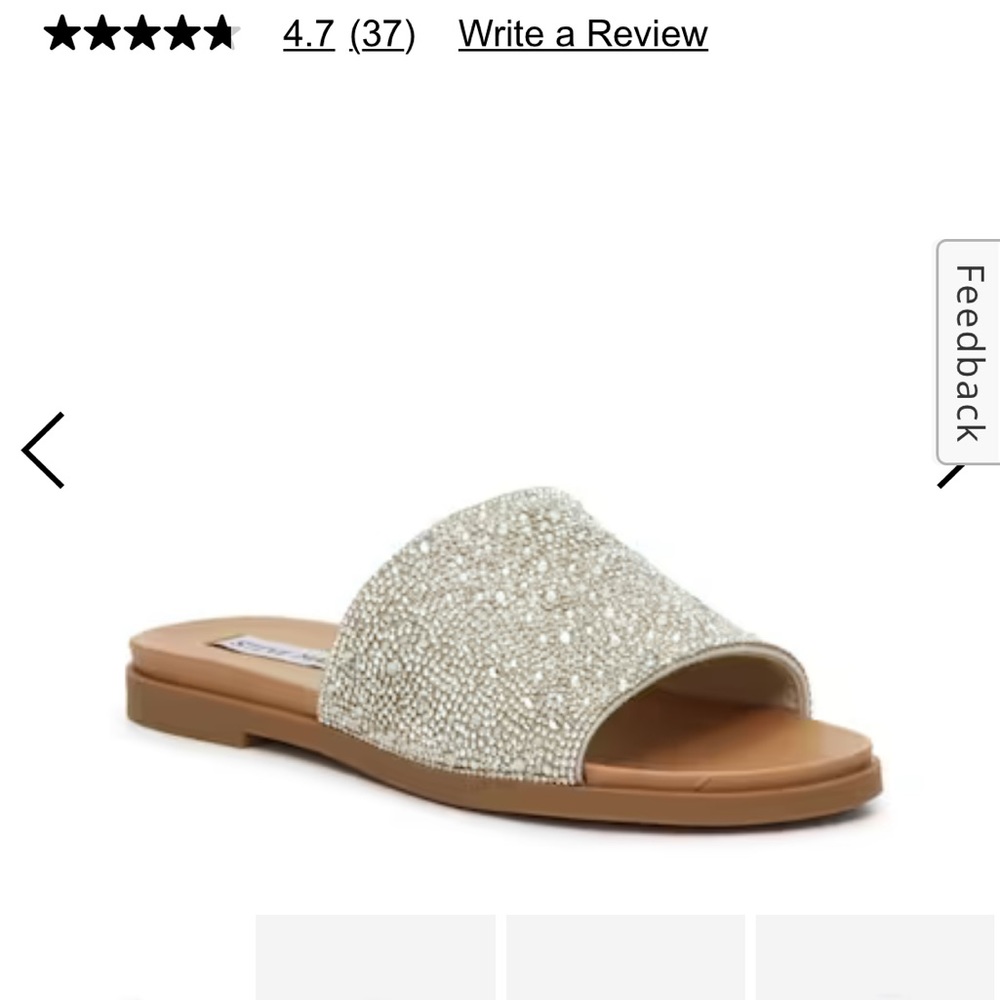 Beautiful rhinestone Steve Madden slides. Brand new with tags.